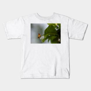 Butterfly on leaf Kids T-Shirt